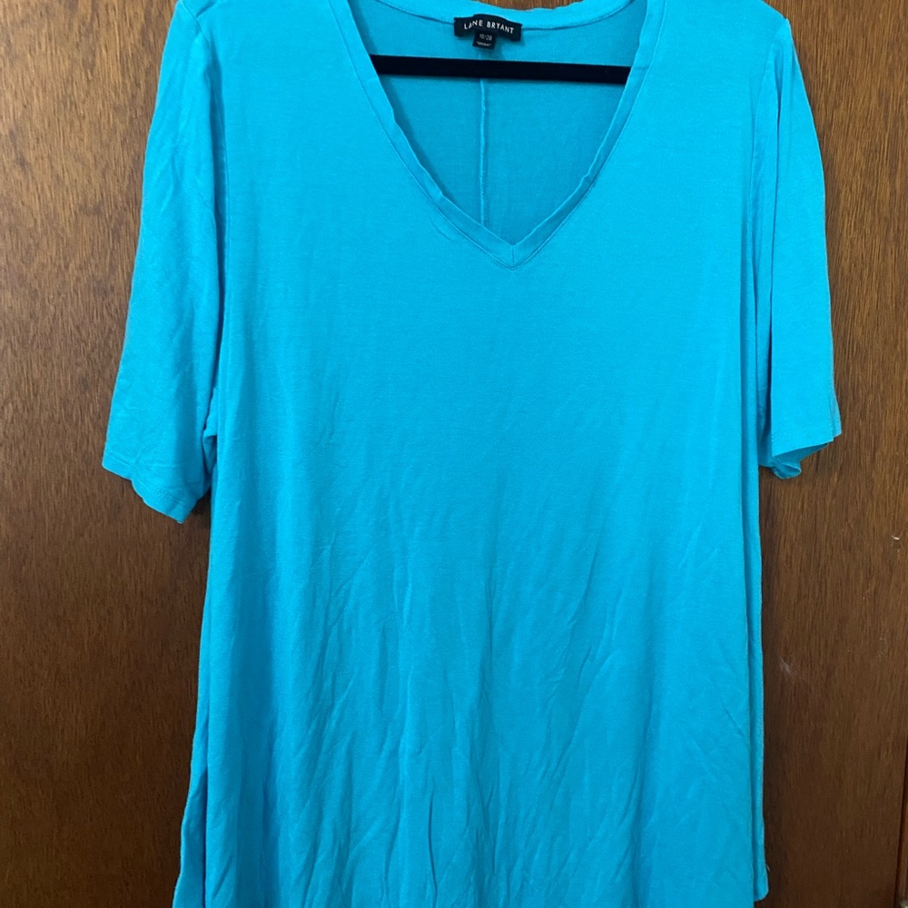 Lane Bryant Turquoise Short Sleeve Tee